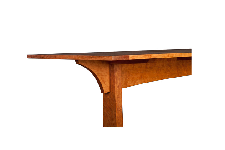 Strawbridge Dining Table, detail. Shown in cherry.