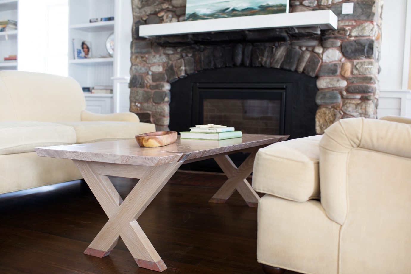 Newton Long Coffee Table. White oak with Newton finish.