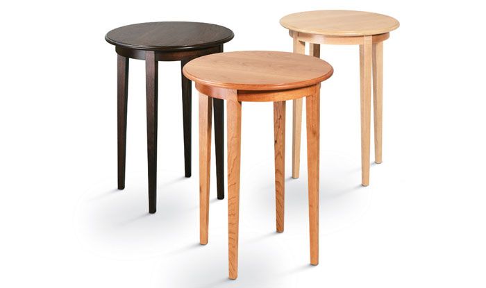 Princeton Side Tables in walnut, cherry, maple.
