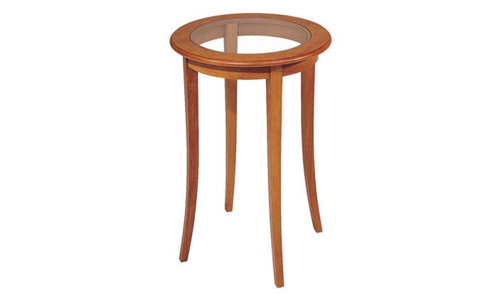 Providence Side Table in cherry.