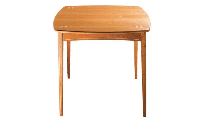 Wilson Dining Table. Shown in cherry with maple inlay.