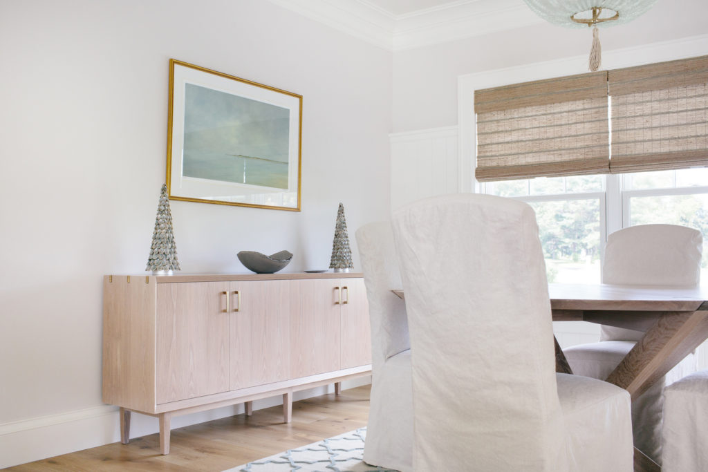 Newton Sideboard and Newton Table. Shown in white oak with Newton finish.