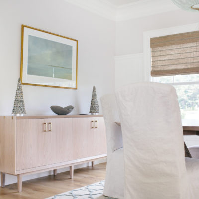 Newton Sideboard and Newton Table. Shown in white oak with Newton finish.