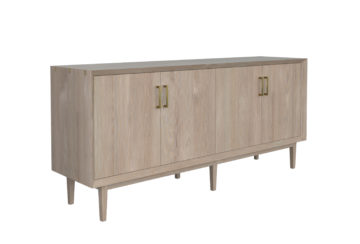 Newton Sideboard. Rendered in white oak with Newton finish.