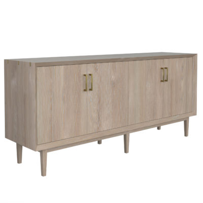 Newton Sideboard. Rendered in white oak with Newton finish.