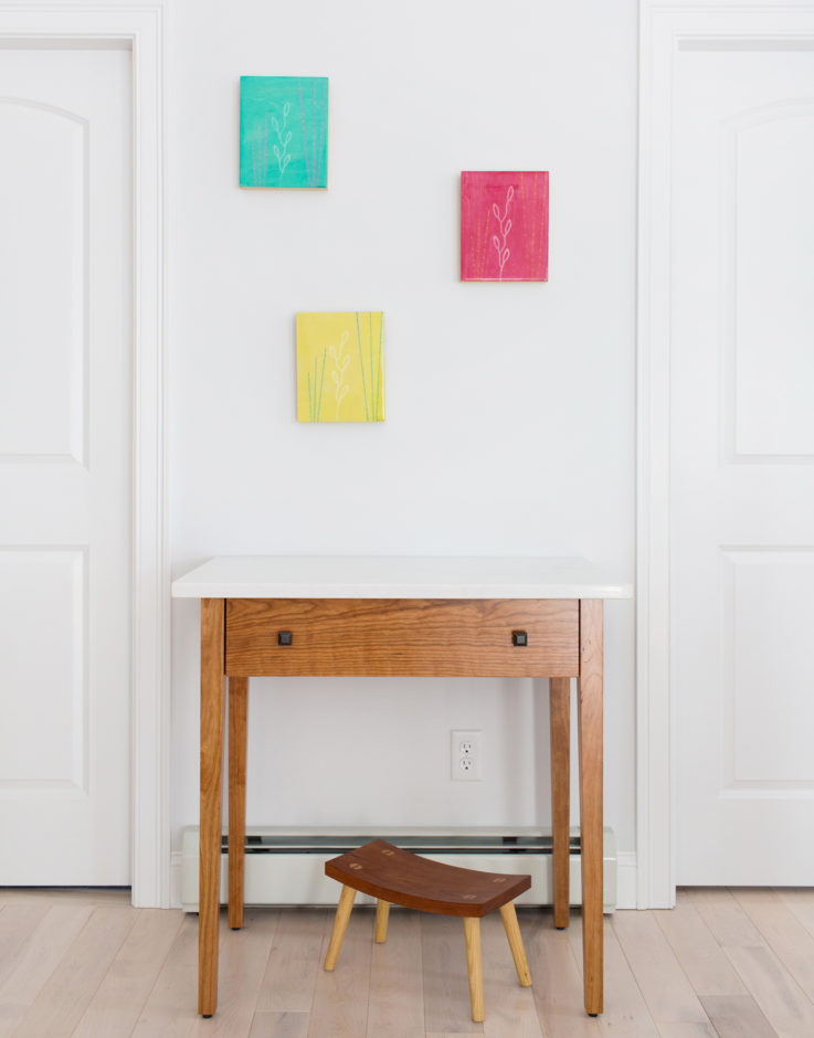 Custom Console Table with Marble Top