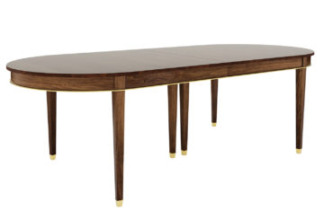 The Lincoln Dining Table in walnut.