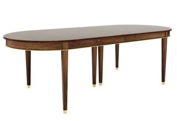 The Lincoln Dining Table in walnut.